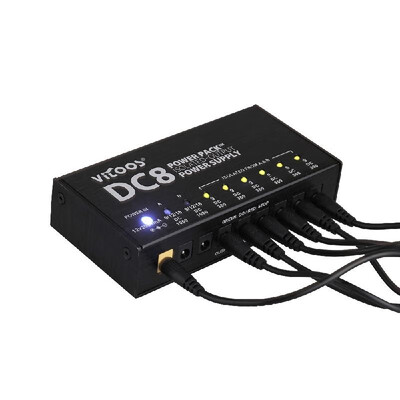 VITOOS DC8 Portable Guitar Effects Power Supply 8 Isolated Outputs 6 Way 9V 2 Way Adjustable 9V 12V 18V Switching Stabilized Volta
VITOOS DC8 Portable Guitar Effects Power Supply 8 Isolated Outputs 6 Way 9V 2 Way Adjustable 9V 12V 18V Switching Stabilized Volta
