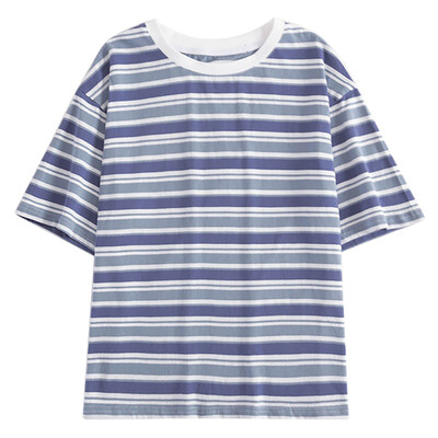 Women Tops Harajuku Vintage Girl Stripe Printed T-Shirts Summer Women Casual Loose Short Sleeve tee Tops Femme T-shirt
Women Tops Harajuku Vintage Girl Stripe Printed T-Shirts Summer Women Casual Loose Short Sleeve tee Tops Femme T-shirt
