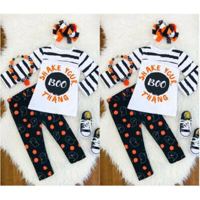 Halloween Toddler Kids Baby Girl Clothes Tops T-Shirts Ghost Print Pants Outfits
Halloween Toddler Kids Baby Girl Clothes Tops T-Shirts Ghost Print Pants Outfits