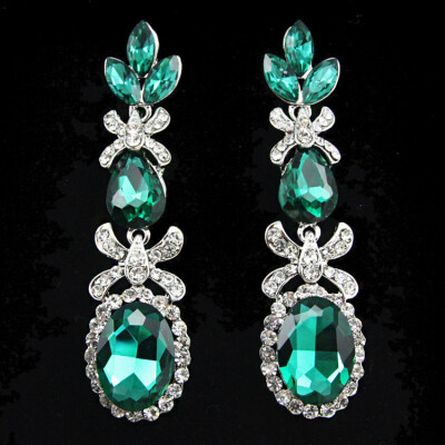 "Luxury Silver Long Earring with Stones Zirconia Rhinestone Green Earrings for women Bridal Party Wedding Jewelry "
"Luxury Silver Long Earring with Stones Zirconia Rhinestone Green Earrings for women Bridal Party Wedding Jewelry "