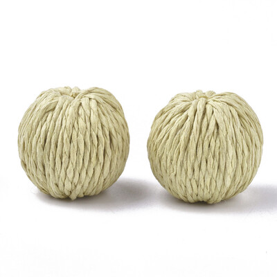 Handmade Paper Woven Beads with Wood Inside Imitation Raffia Round ChampagneYellow 1922x1820mm
Handmade Paper Woven Beads with Wood Inside Imitation Raffia Round ChampagneYellow 1922x1820mm