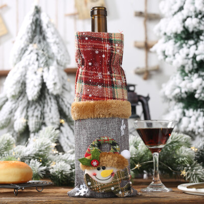 Gobestart Christmas Ornaments Wine Bottle Set Plaid Linen Bottle Decorated Champagne Bag
Gobestart Christmas Ornaments Wine Bottle Set Plaid Linen Bottle Decorated Champagne Bag