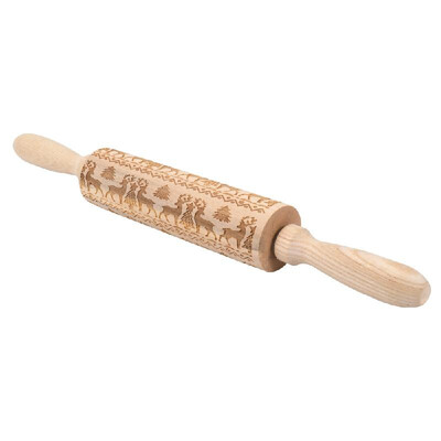 Embossed Christmas Wooden Rolling Pin Accessories Kitchen Tool Engraved Carved Elk Tree Pattern
Embossed Christmas Wooden Rolling Pin Accessories Kitchen Tool Engraved Carved Elk Tree Pattern