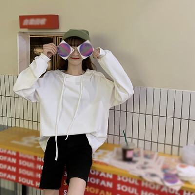 Womens Lovely Casual Off-the-shoulder Hooded Sweatshirt Long Sleeve Loose Solid Color Korean kpop Hoodie Hip Hop Tracksuit
Womens Lovely Casual Off-the-shoulder Hooded Sweatshirt Long Sleeve Loose Solid Color Korean kpop Hoodie Hip Hop Tracksuit