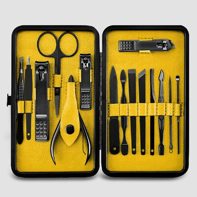 15pcs Black Stainless Steel Nail Clipper Cutter Trimmer Scissor Tweezers Ear Pick Grooming Kit Manicure Pedicure Toe Tools
15pcs Black Stainless Steel Nail Clipper Cutter Trimmer Scissor Tweezers Ear Pick Grooming Kit Manicure Pedicure Toe Tools