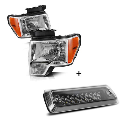 For 2009-2014 Ford F-150 Chrome Headlights Pair LED Rear 3rd Third Stop Brake Lights Clear
For 2009-2014 Ford F-150 Chrome Headlights Pair LED Rear 3rd Third Stop Brake Lights Clear
