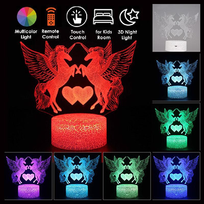 Unicorn & Heart-shaped 3D LED Night Light Touch Control Decorative LED Bedside Light Table Lamp Remote Control Dimmable Night Ligh
Unicorn & Heart-shaped 3D LED Night Light Touch Control Decorative LED Bedside Light Table Lamp Remote Control Dimmable Night Ligh