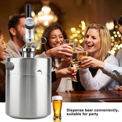 Greensen 2L Mini Stainless Steel Keg with Faucet Pressurized Home Brewing Craft Beer Dispenser System
Greensen 2L Mini Stainless Steel Keg with Faucet Pressurized Home Brewing Craft Beer Dispenser System