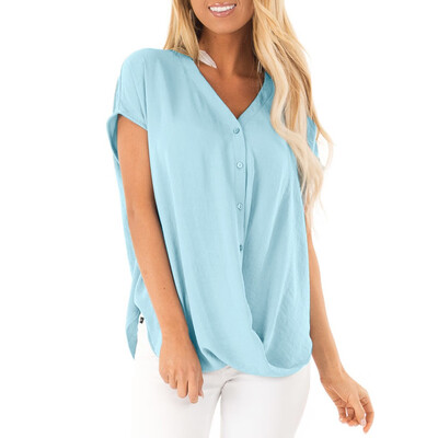 Nomeni Women Summer Short Sleeve Chiffon Blouse T Shirt Casual Loose V Neck Button Tops
Nomeni Women Summer Short Sleeve Chiffon Blouse T Shirt Casual Loose V Neck Button Tops
