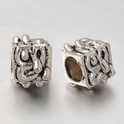 Tibetan Style Alloy European Beads Large Hole Cube Beads Antique Silver 7x9x9mm Hole 45mm
Tibetan Style Alloy European Beads Large Hole Cube Beads Antique Silver 7x9x9mm Hole 45mm