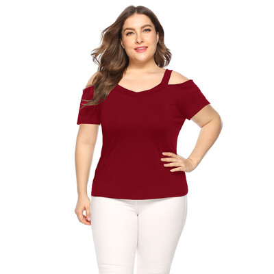 Roseonmyhand Women Plus Size V-neckline Blouse Cold Shoulder Fold Short Sleeve Shirt Tops
Roseonmyhand Women Plus Size V-neckline Blouse Cold Shoulder Fold Short Sleeve Shirt Tops