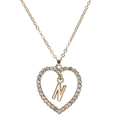 New Fashion Crystal Initial Personalized Letter Heart Pendent Name Necklace for Women Charm Gold Color Chain Choker Jewelry Gift
New Fashion Crystal Initial Personalized Letter Heart Pendent Name Necklace for Women Charm Gold Color Chain Choker Jewelry Gift