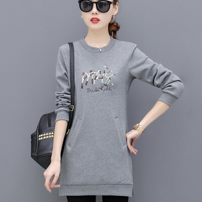 Fashion Trend Embroidered Letter Long Pullover Korean Style Round Neck Long-sleeved Sweatshirt femme
Fashion Trend Embroidered Letter Long Pullover Korean Style Round Neck Long-sleeved Sweatshirt femme