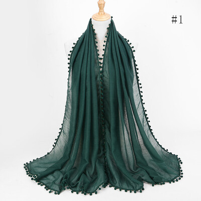 Amazon tie-dyed cotton&linen spell monochrome hair ball scarf Yiwu factory direct supply foreign trade Baotou scarf scarf
Amazon tie-dyed cotton&linen spell monochrome hair ball scarf Yiwu factory direct supply foreign trade Baotou scarf scarf
