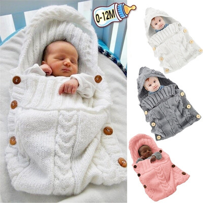Newborn Baby Infant Swaddle Wrap Blanket Sleeping Bag Knitted Hooded Sleep Sacks for 0-12 Month Baby
Newborn Baby Infant Swaddle Wrap Blanket Sleeping Bag Knitted Hooded Sleep Sacks for 0-12 Month Baby