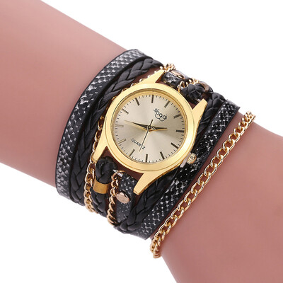 Fashion Vintage Casual Winding Serpentine Grain Braided Watch Women Quartz Wrist Watch
Fashion Vintage Casual Winding Serpentine Grain Braided Watch Women Quartz Wrist Watch
