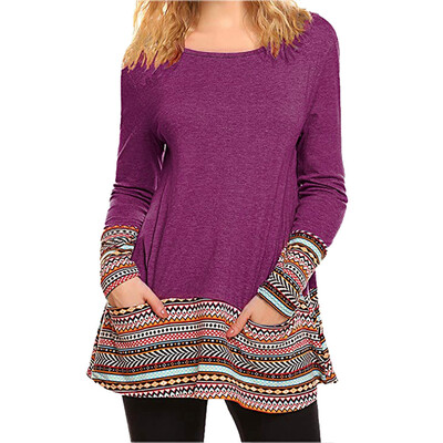 Nomeni Women Fashion Long Sleeve Pocket Printed Patchwork Blouse Tops Clothes T Shirt
Nomeni Women Fashion Long Sleeve Pocket Printed Patchwork Blouse Tops Clothes T Shirt