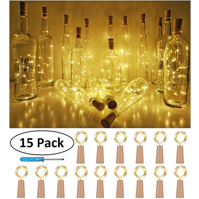 Siaonvr 15PCS Bottle Lights Cork Shape For 1M 10 LED Wine Bottle String Party Romantic
Siaonvr 15PCS Bottle Lights Cork Shape For 1M 10 LED Wine Bottle String Party Romantic