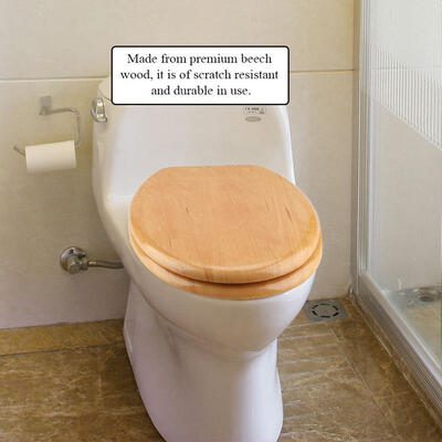 Greensen Beech Material Toilet Seat with Adjustable Hinges Home Bathroom Accessory Decor Wood Color
Greensen Beech Material Toilet Seat with Adjustable Hinges Home Bathroom Accessory Decor Wood Color