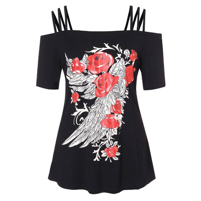 Roseonmyhand Womens Fashion Summer Print Short-Sleeved Sling Strapless Loose T-Shirt Tops
Roseonmyhand Womens Fashion Summer Print Short-Sleeved Sling Strapless Loose T-Shirt Tops