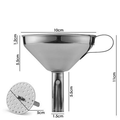 Stainless Steel Funnel With Detachable Strainer Filter Perfume Liquid Water Kitchen Tools
Stainless Steel Funnel With Detachable Strainer Filter Perfume Liquid Water Kitchen Tools