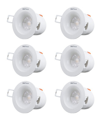 DGT LED opening 65MM 6W spotlight bedroom ceiling lamp embedded hole lamp 6 Pack downlight 15470
DGT LED opening 65MM 6W spotlight bedroom ceiling lamp embedded hole lamp 6 Pack downlight 15470