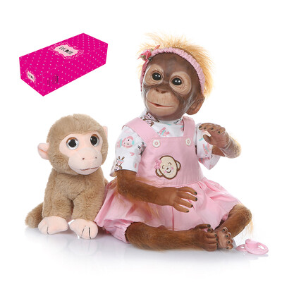 Decdeal 21 inch Realistic Baby Monkey Doll Lifelike Reborn Baby Monkey Handmade Detailed Painting Art Dolls with Pink Dress
Decdeal 21 inch Realistic Baby Monkey Doll Lifelike Reborn Baby Monkey Handmade Detailed Painting Art Dolls with Pink Dress
