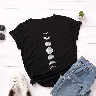 Plus Size Moon Planet Print T Shirt Women Shirts Cotton O Neck Short Sleeve Summer T-Shirt Tops
Plus Size Moon Planet Print T Shirt Women Shirts Cotton O Neck Short Sleeve Summer T-Shirt Tops