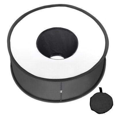 Lightweight Foldable 450mm 18in Easy-fold Round Ring Speedlite Flash Softbox Diffuser Reflector For Macro Shoot Portrait Photograp
Lightweight Foldable 450mm 18in Easy-fold Round Ring Speedlite Flash Softbox Diffuser Reflector For Macro Shoot Portrait Photograp