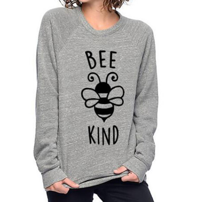 Women Fashion Long Sleeve Letter Printing Bee Kind Hoodie Casual Bee Printed Pullover Sweatshirt Tops
Women Fashion Long Sleeve Letter Printing Bee Kind Hoodie Casual Bee Printed Pullover Sweatshirt Tops