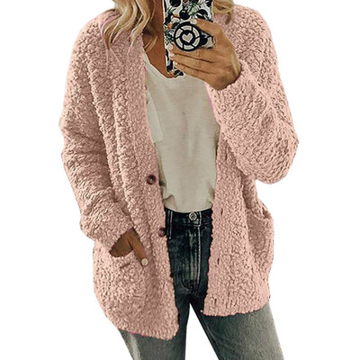 2019 Autumn Winter Fashion Casual Women Loose Solid color Long sleeves lambswool Coat
2019 Autumn Winter Fashion Casual Women Loose Solid color Long sleeves lambswool Coat