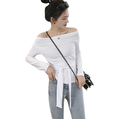 Womens Sexy Long-Sleeved T-Shirt Knitted Solid Color Slim Pure Color Autumn Tee Korean Style Lady Round Neck Clothes
Womens Sexy Long-Sleeved T-Shirt Knitted Solid Color Slim Pure Color Autumn Tee Korean Style Lady Round Neck Clothes
