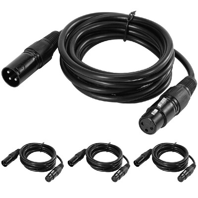 ammoon 1M33ft XLR Cable DMX Stage Light Cable 3-Pin XLR Male to Female Plug Black PVC Jack for Moving Head Light Spotlight Par
ammoon 1M33ft XLR Cable DMX Stage Light Cable 3-Pin XLR Male to Female Plug Black PVC Jack for Moving Head Light Spotlight Par