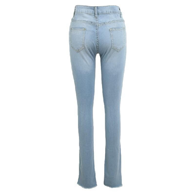 New Women Ripped Jeans Bodycon Denim Destroyed Frayed Hole Casual Pants Trousers Blue
New Women Ripped Jeans Bodycon Denim Destroyed Frayed Hole Casual Pants Trousers Blue