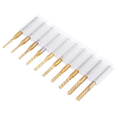 Greensen 10pcs Titanium Coat Tungsten Carbide 15mm-3175mm End Mill Engraving Bits CNC Rotary Burrs Set
Greensen 10pcs Titanium Coat Tungsten Carbide 15mm-3175mm End Mill Engraving Bits CNC Rotary Burrs Set