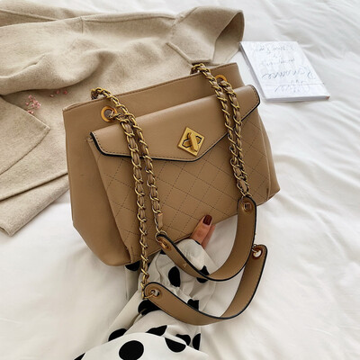 Bag female new fashion rhombic chain shoulder Messenger bag wild lock buckle bucket bag tide
Bag female new fashion rhombic chain shoulder Messenger bag wild lock buckle bucket bag tide