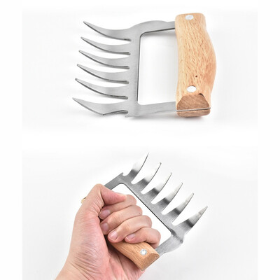 1PCS Wooden Handle Stainless Steel Meat Slicer Barbecue Tool Multi-Function Meat Remover
1PCS Wooden Handle Stainless Steel Meat Slicer Barbecue Tool Multi-Function Meat Remover
