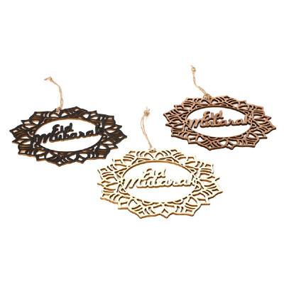 Wooden Eid Mubarak Hanging Pendant Ramadan Crescent Pattern DIY Crafts Ornament with Rope Festival Decoration
Wooden Eid Mubarak Hanging Pendant Ramadan Crescent Pattern DIY Crafts Ornament with Rope Festival Decoration