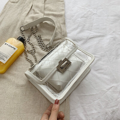 Summer rhombic transparent bag female 2019 new wave fashion jelly bag wild chain shoulder slung small square bag
Summer rhombic transparent bag female 2019 new wave fashion jelly bag wild chain shoulder slung small square bag