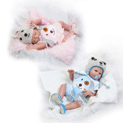 Ktaxon Realistic Reborn Baby Dolls Boy 20" Full Silicone Body Lifelike Handmade Washable Gift Set for Ages 3
Ktaxon Realistic Reborn Baby Dolls Boy 20" Full Silicone Body Lifelike Handmade Washable Gift Set for Ages 3