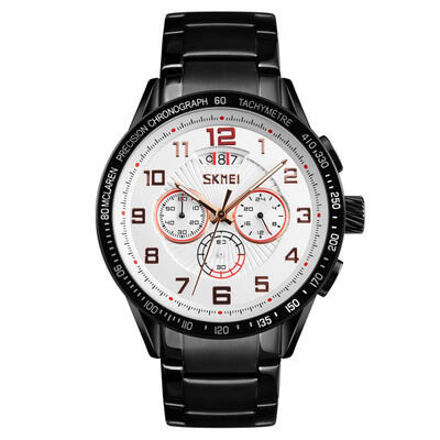 SKMEI Waterproof Round Dial Quartz Wristwatch Mens Watch With 3 Sub-dials Calendar Function
SKMEI Waterproof Round Dial Quartz Wristwatch Mens Watch With 3 Sub-dials Calendar Function