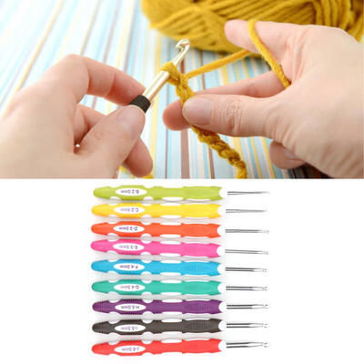 Greensen 9Pcs Plastic Colorful Handle Crochet Hook Knit Needle Set Knitting Tool Accessories
Greensen 9Pcs Plastic Colorful Handle Crochet Hook Knit Needle Set Knitting Tool Accessories