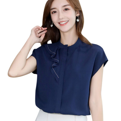 Women Short Sleeve Shirt Blouse top Summer Elegant Ruffles Chiffon Shirt Office Lady Commuter Blouse
Women Short Sleeve Shirt Blouse top Summer Elegant Ruffles Chiffon Shirt Office Lady Commuter Blouse