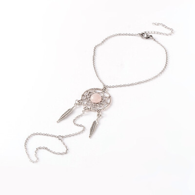 316 Stainless Steel Anklets Barefoot Sandles with Rose Quartz&Alloy Findings 230mm
316 Stainless Steel Anklets Barefoot Sandles with Rose Quartz&Alloy Findings 230mm