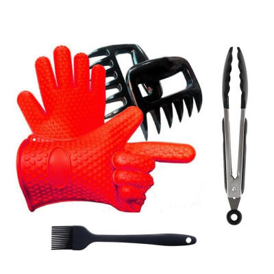 4PCS set Heat Resistant Silicone Kitchen barbecue BBQ Cooking Gloves Meat Shredder Claws Kitchen Tongs for Cooking Grilling
4PCS set Heat Resistant Silicone Kitchen barbecue BBQ Cooking Gloves Meat Shredder Claws Kitchen Tongs for Cooking Grilling