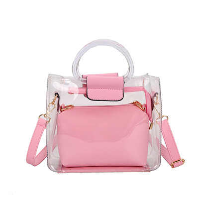 Tailored Handbag 2PC Jelly Transparent Messenger Bag Woman 2019 New Portable Shoulder Bag
Tailored Handbag 2PC Jelly Transparent Messenger Bag Woman 2019 New Portable Shoulder Bag