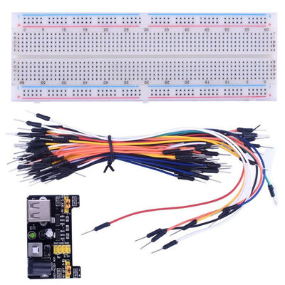 Starter Kits Tie Points Solderless Breadboard 33V 5V Power Supply Module 65Pcs Jumper Cables MB-102
Starter Kits Tie Points Solderless Breadboard 33V 5V Power Supply Module 65Pcs Jumper Cables MB-102