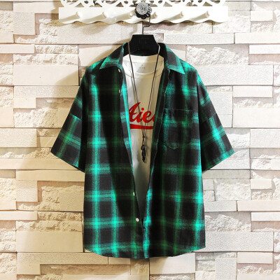 Tailored Summer Fashion Short-sleeved Plaid Stitching Casual Mens Shirt Jacket Top Blouse
Tailored Summer Fashion Short-sleeved Plaid Stitching Casual Mens Shirt Jacket Top Blouse