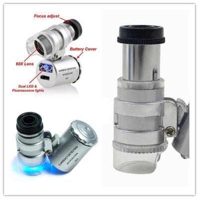 60X Magnifying Loupe Jewelry Pocket Magnifier Loop Eye Coins Led Light Mini Microscope
60X Magnifying Loupe Jewelry Pocket Magnifier Loop Eye Coins Led Light Mini Microscope