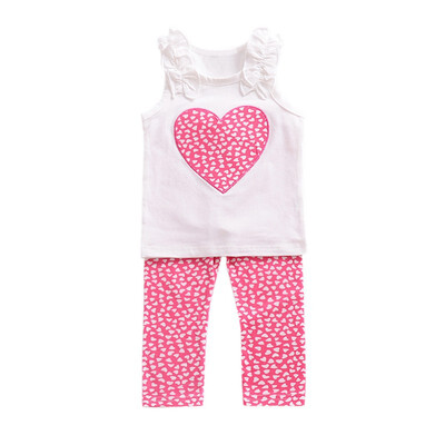 Newly Fashion 2PCS Summer Baby Girls Cute Clothes Set Infant Kids Sleeveless T-ShirtPrint Heart-shaped Trousers Suits
Newly Fashion 2PCS Summer Baby Girls Cute Clothes Set Infant Kids Sleeveless T-ShirtPrint Heart-shaped Trousers Suits